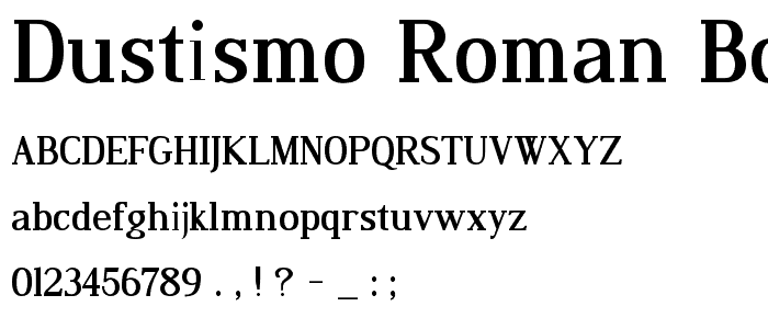 Dustismo Roman Bold font